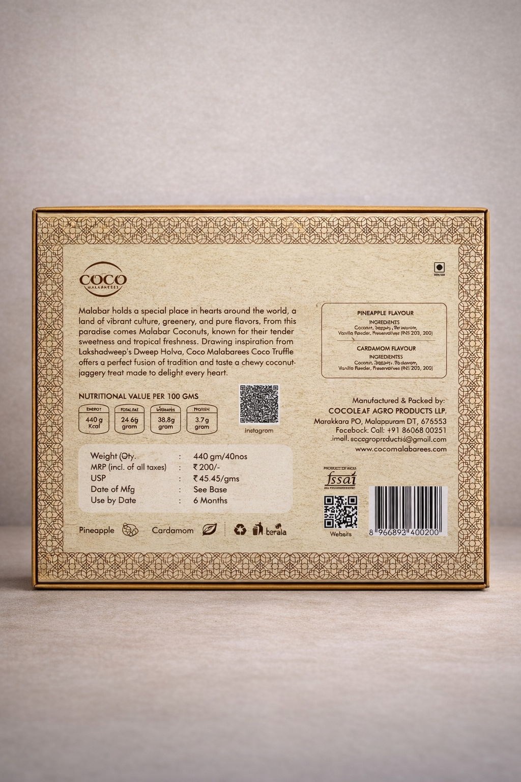 Coconut Truffles (Cardamom)         Authentic Malabar Taste in Every Bite